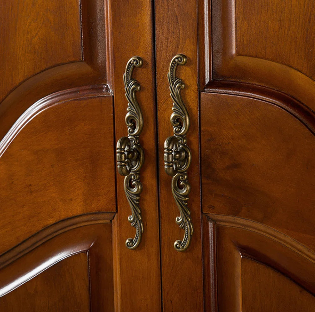 Creative Brown Solid Wood Wardrobe