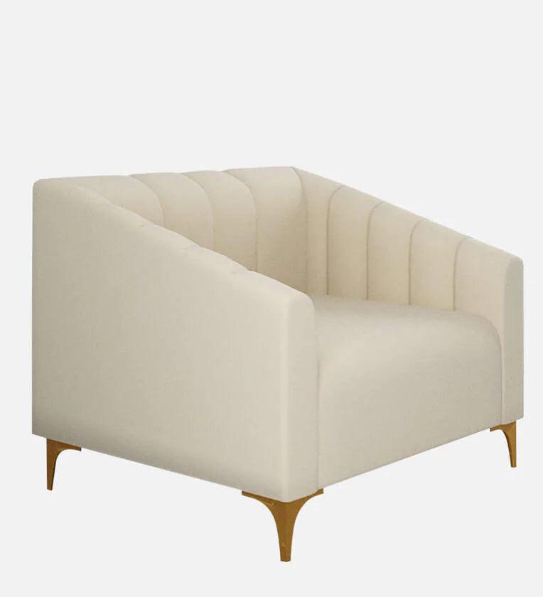 Velvet 1 Seater sofa in Ivory colour - Ouch Cart 