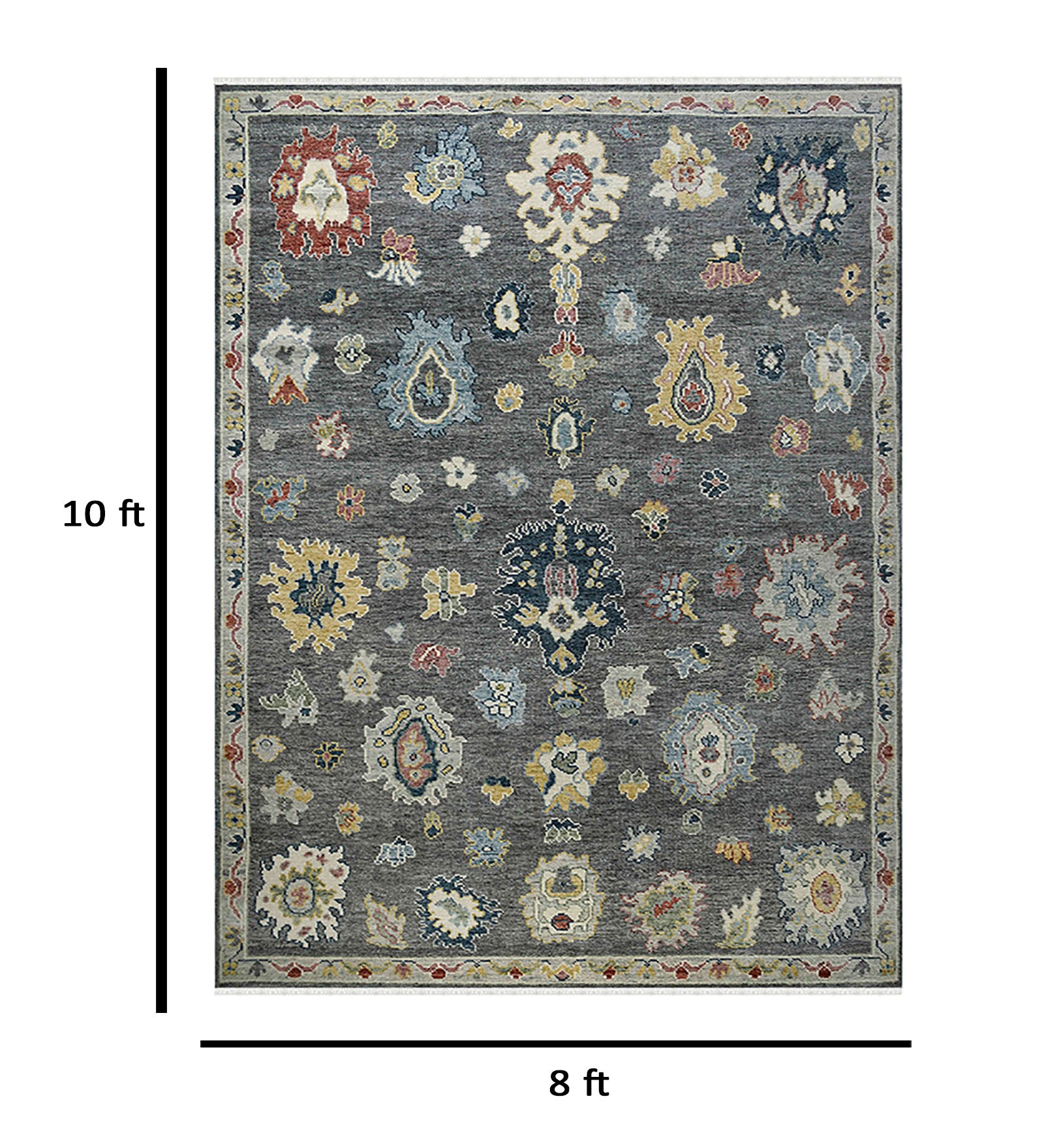 Jaigarh Traditional Pattern Hand Knotted  Rectangle Anti-Skid Designer Carpet, Area Rug For Bed Room, Living Room - 8'X10'