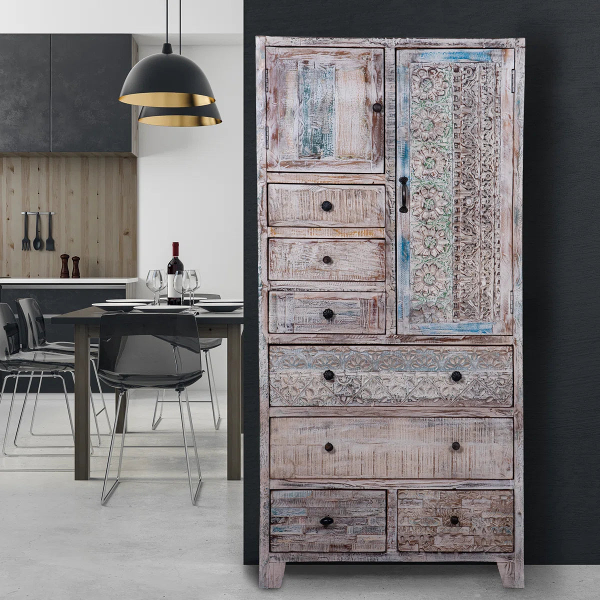 Eilidhi Solid Wood Armoire