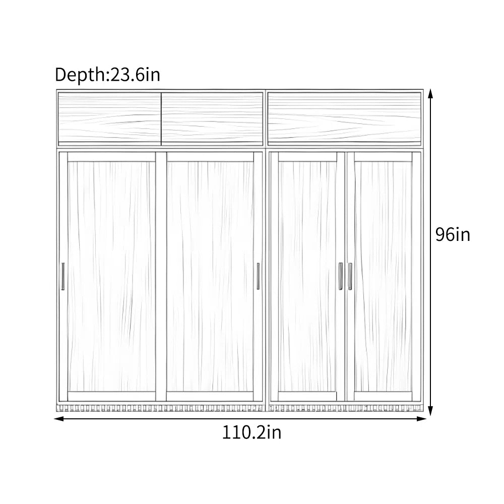 American style simple retro bedroom wardrobe