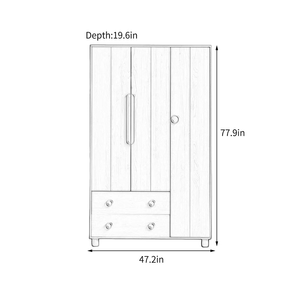 European style retro minimalist wardrobe