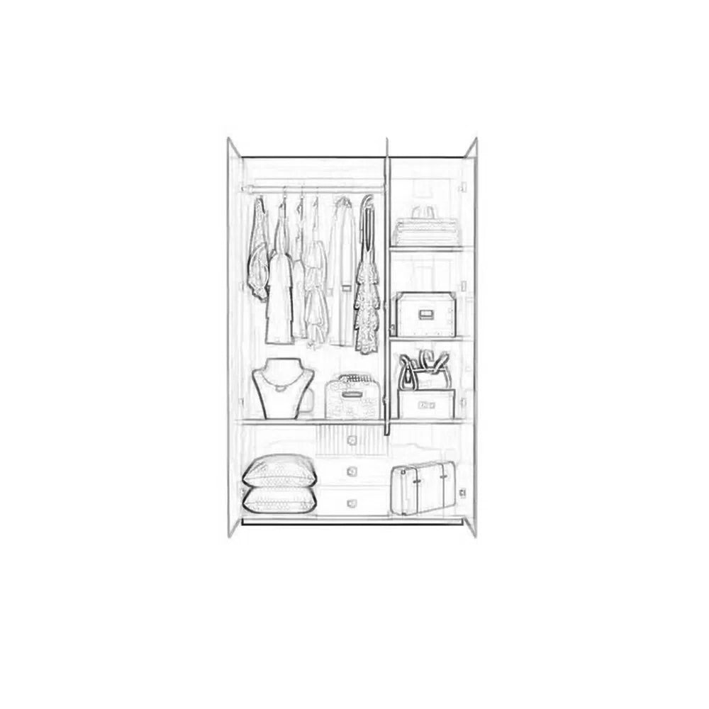 European country style simple modern wardrobe