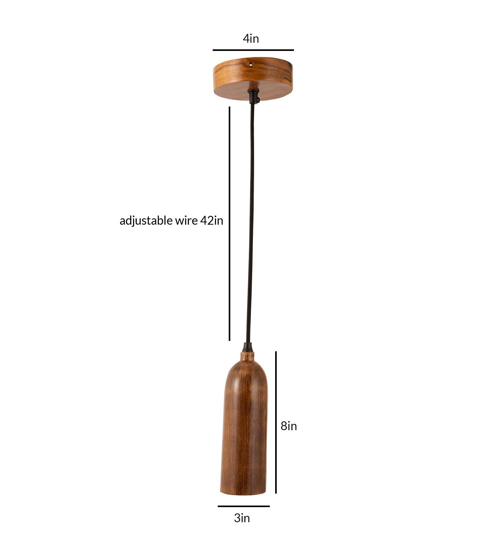 Cedar Teak Wood Pendant Light - Ouch Cart 