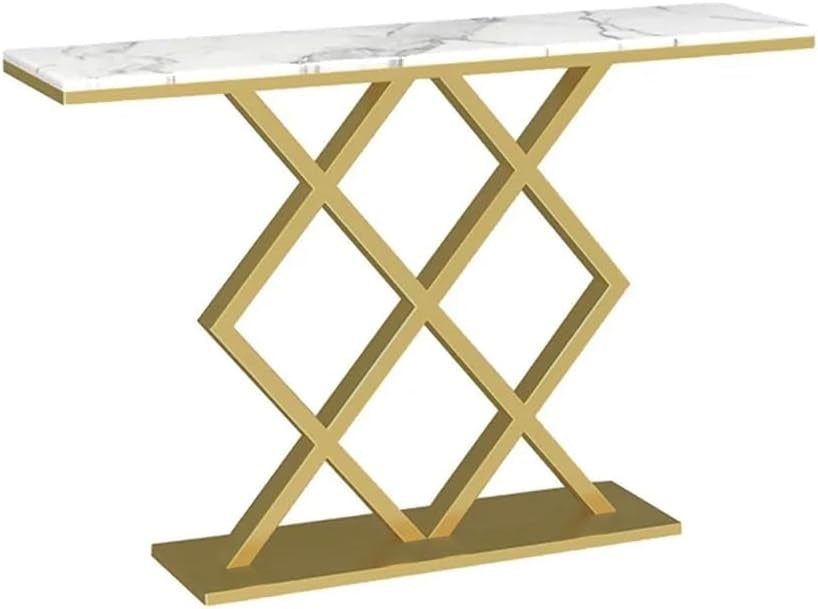 Sophisticated Iron Console Table with Clean Lines and Polished Modern Finish