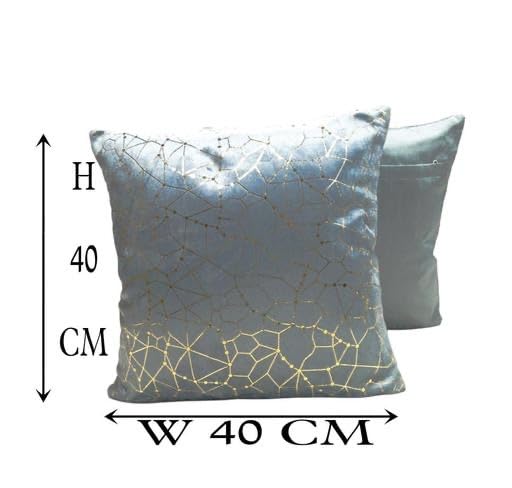 Geometric Velvet Cushion Covers, 16 x 16 Inch, Set of 5
