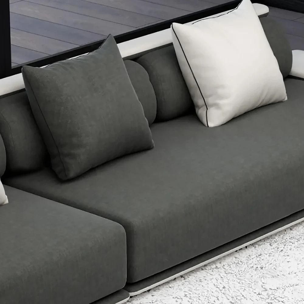 Modern L-Shaped Sectional Sofa | Luxury Upholstered Corner Couch with Cushions | Contemporary Living Room Sofa