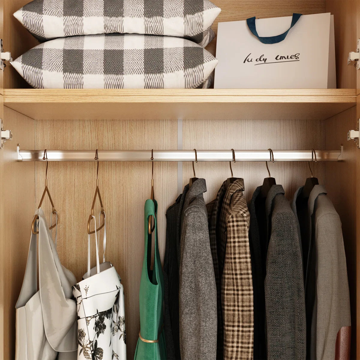 8-Door 2-Drawer Wardrobe With Top Cabinet