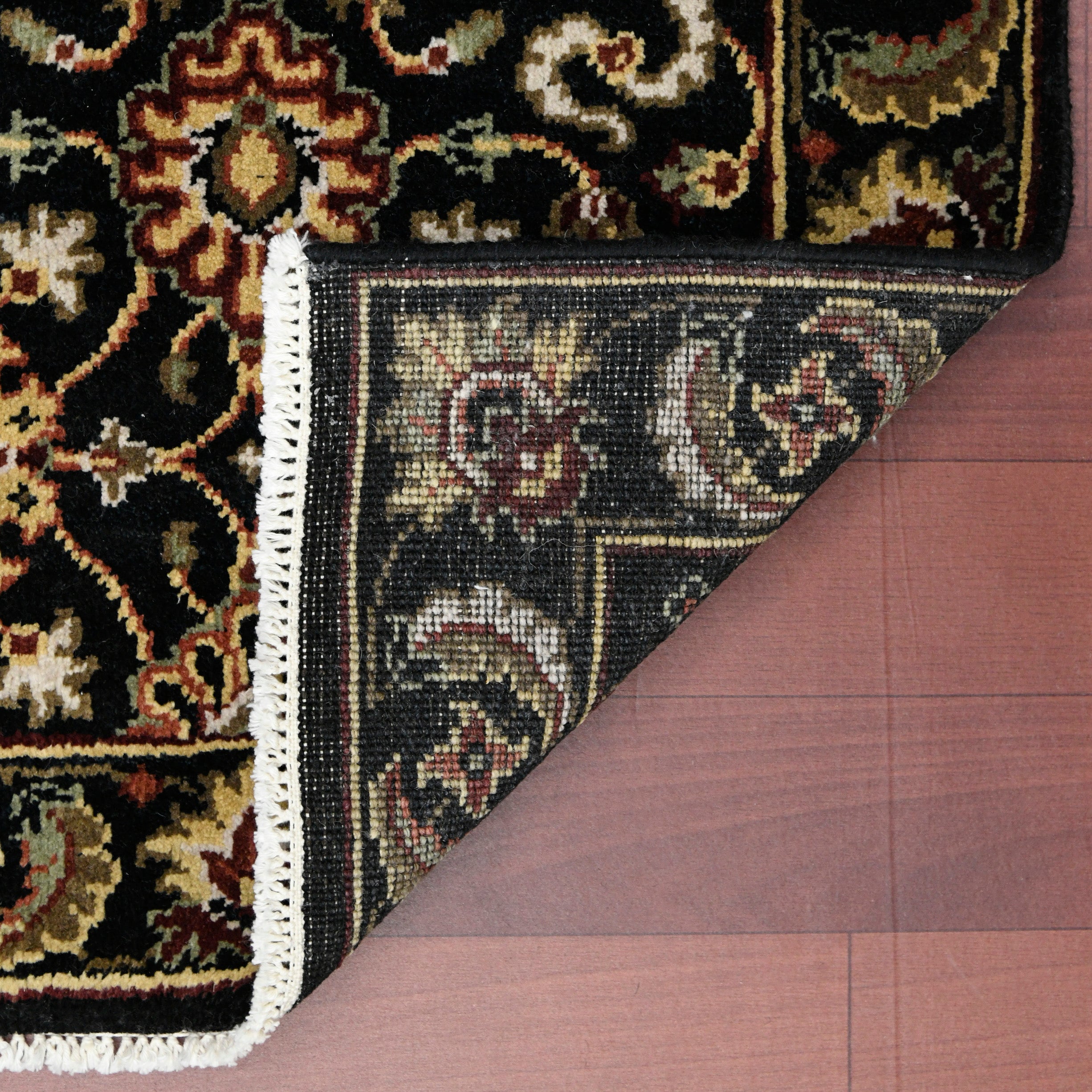 Luxor Classic Pattern Hand Knotted  Rectangle Anti-Skid Designer Carpet, Prayer Rug For Office Cabins, Small Living Spaces - 2'X3'