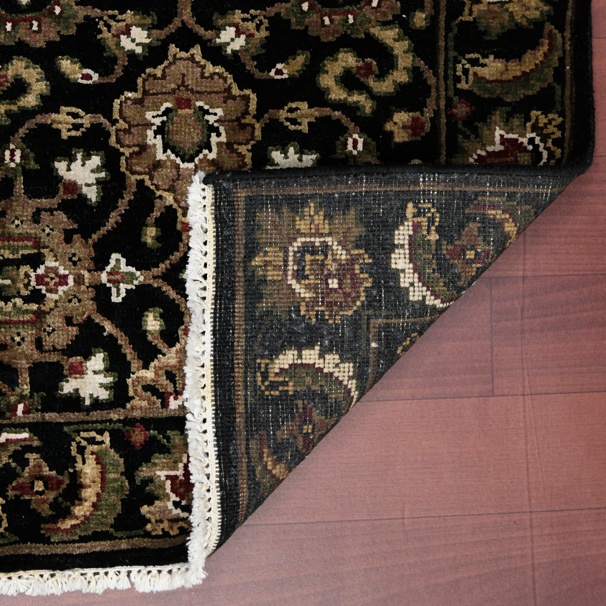 Luxor Classic Pattern Hand Knotted  Rectangle Anti-Skid Designer Carpet, Prayer Rug For Office Cabins, Small Living Spaces - 2'X3'