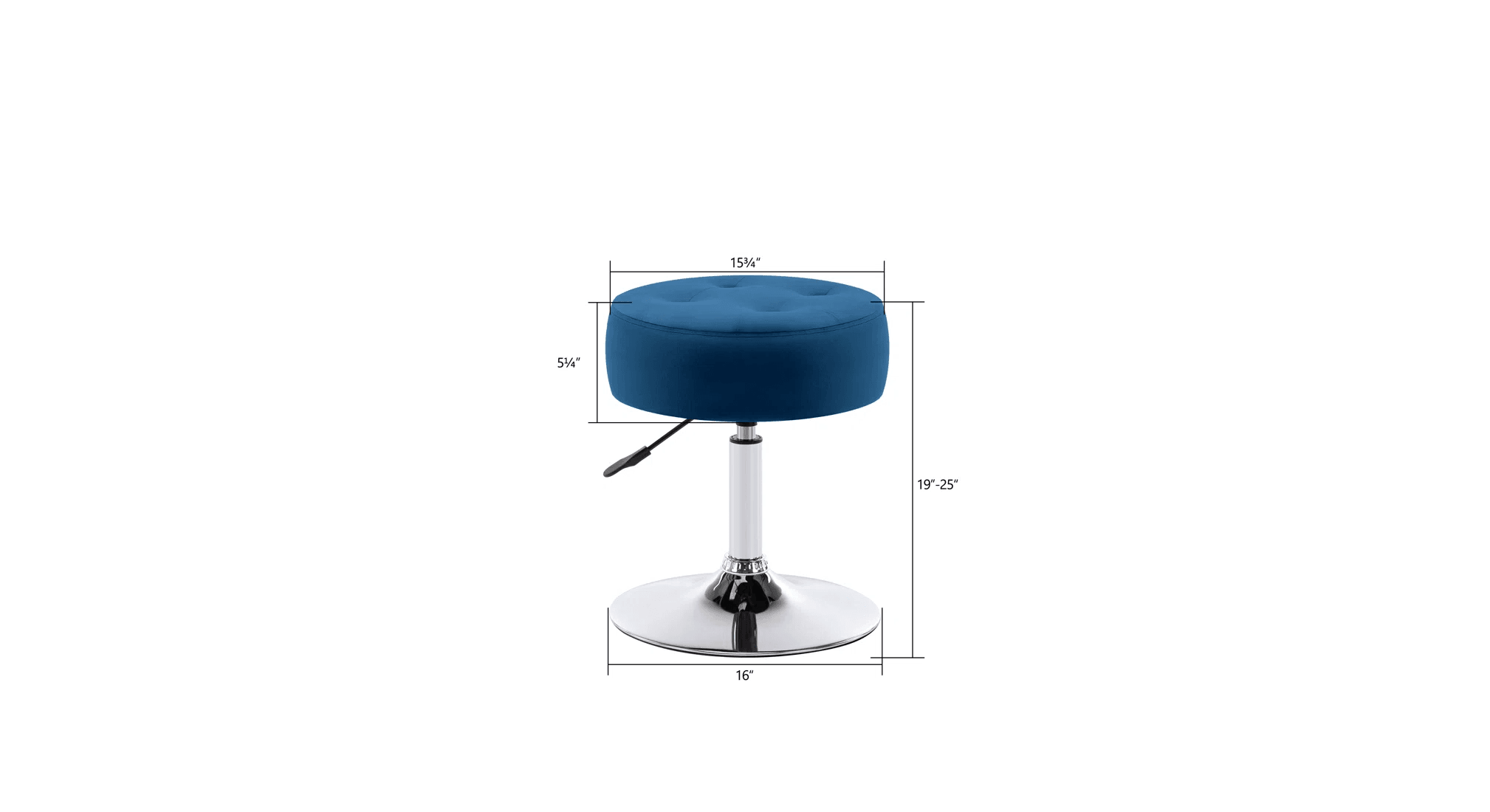 DERIA VANITY STOOL BLUE - Ouch Cart 