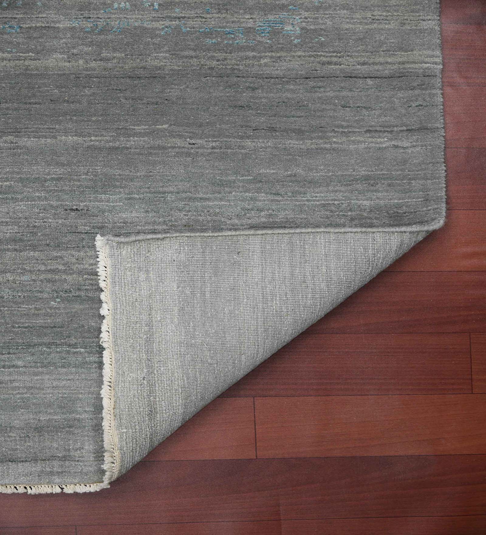Pearl Transitional Pattern Hand Knotted  Rectangle Anti-Skid Designer Carpet, Prayer Rug For Office Cabins, Small Living Spaces - 2'X3'