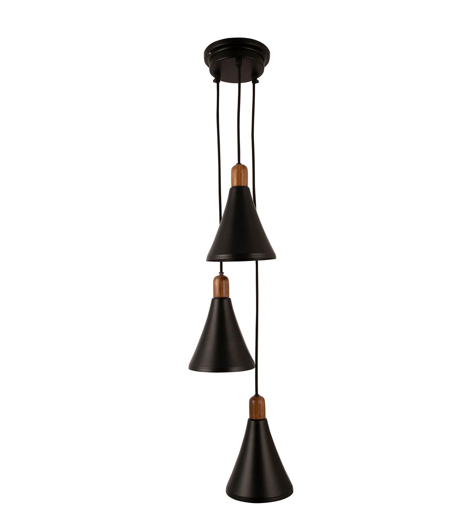 Sonnico Wood 3 Cluster Pendant Light - Ouch Cart 