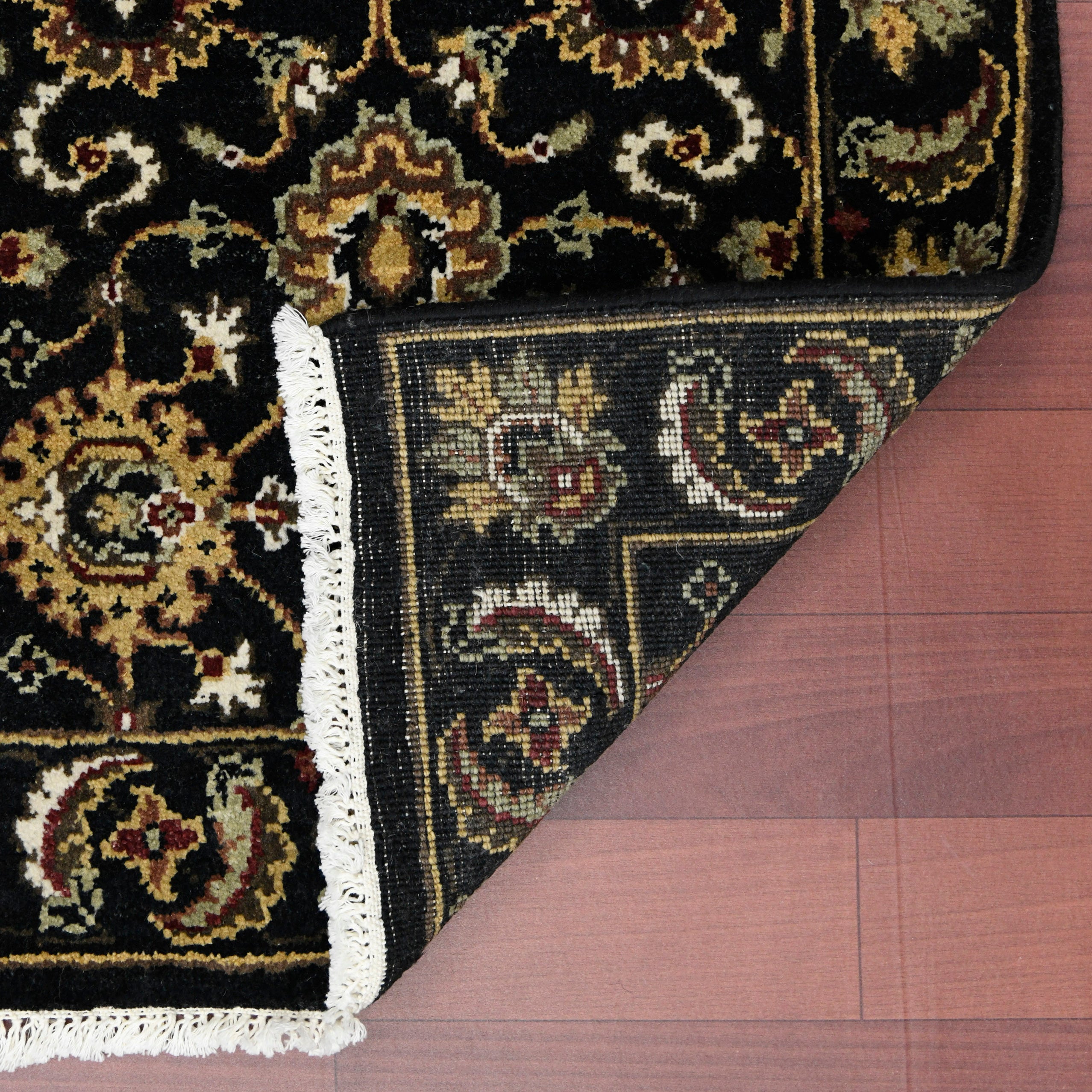 Luxor Classic Pattern Hand Knotted  Rectangle Anti-Skid Designer Carpet, Prayer Rug For Office Cabins, Small Living Spaces - 2'X3'