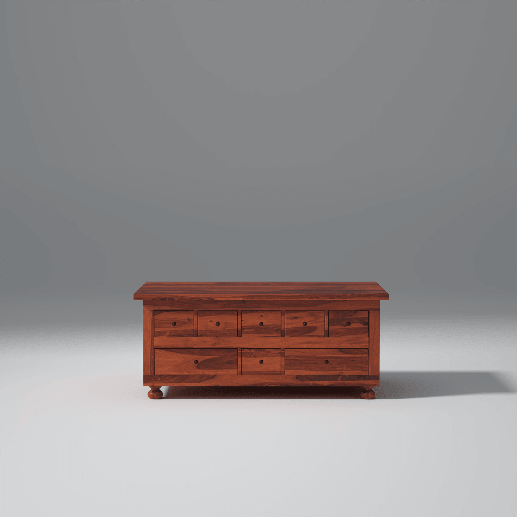 Birch Trunk With 8 Drawers