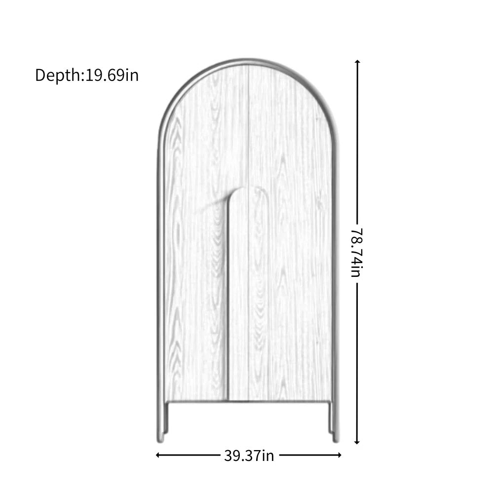Modern and Simple Solid Wood Storage Wardrobe