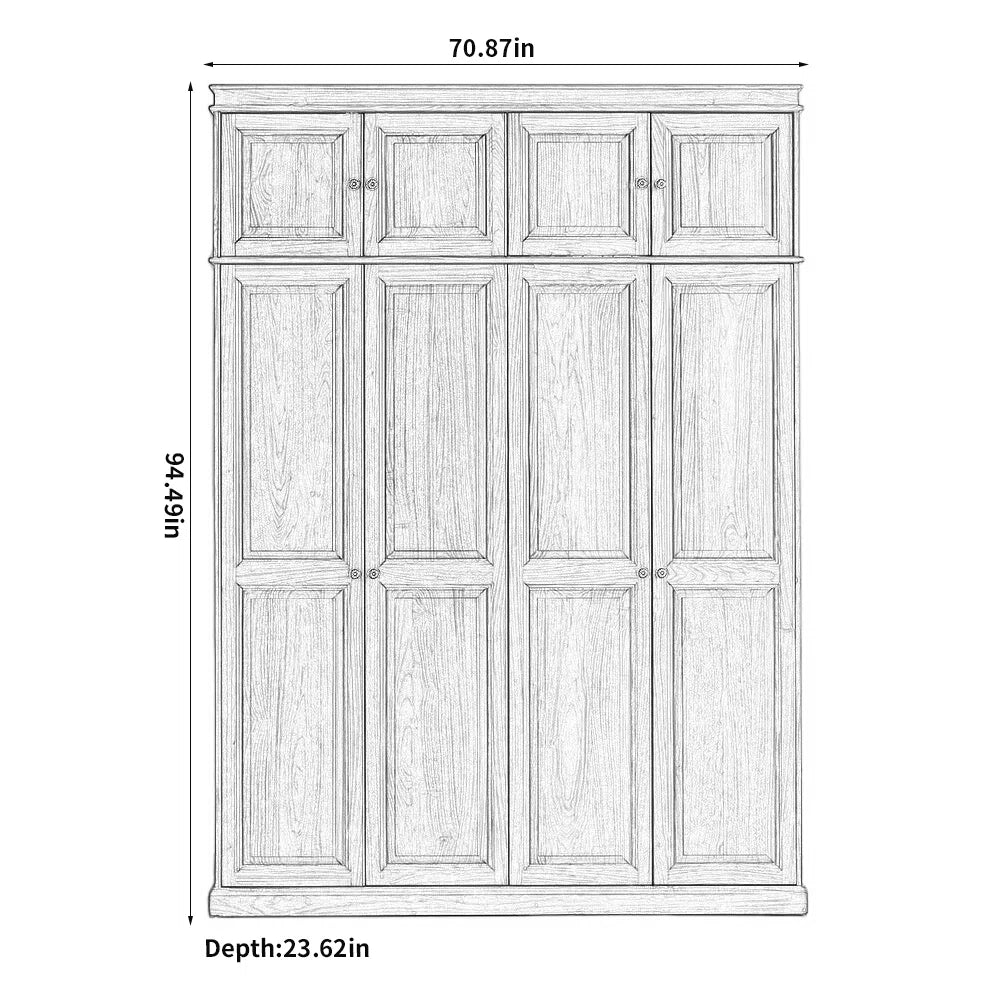 Vintage Solid Wood Wardrobe