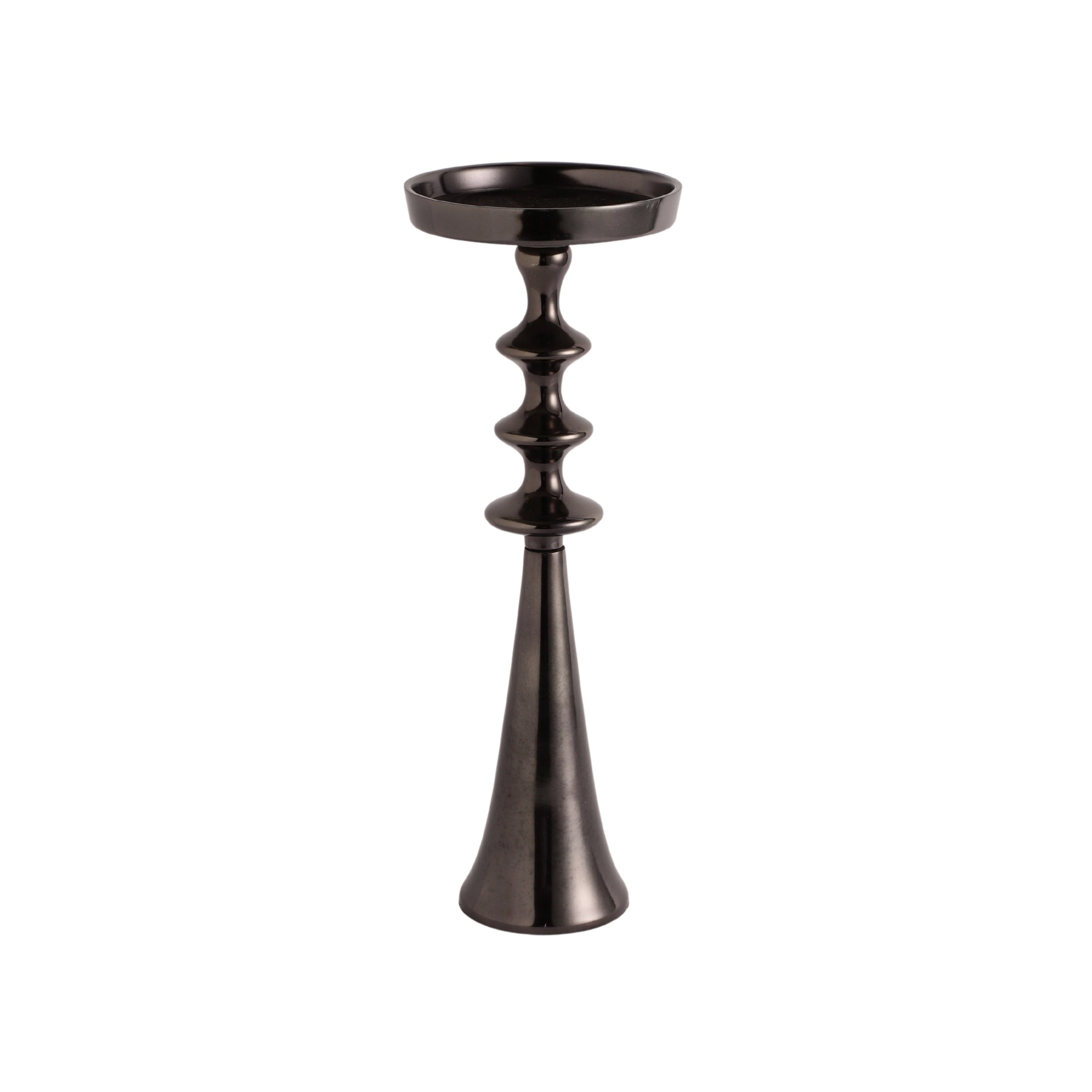 Altar Flame Black Silver Candle holder