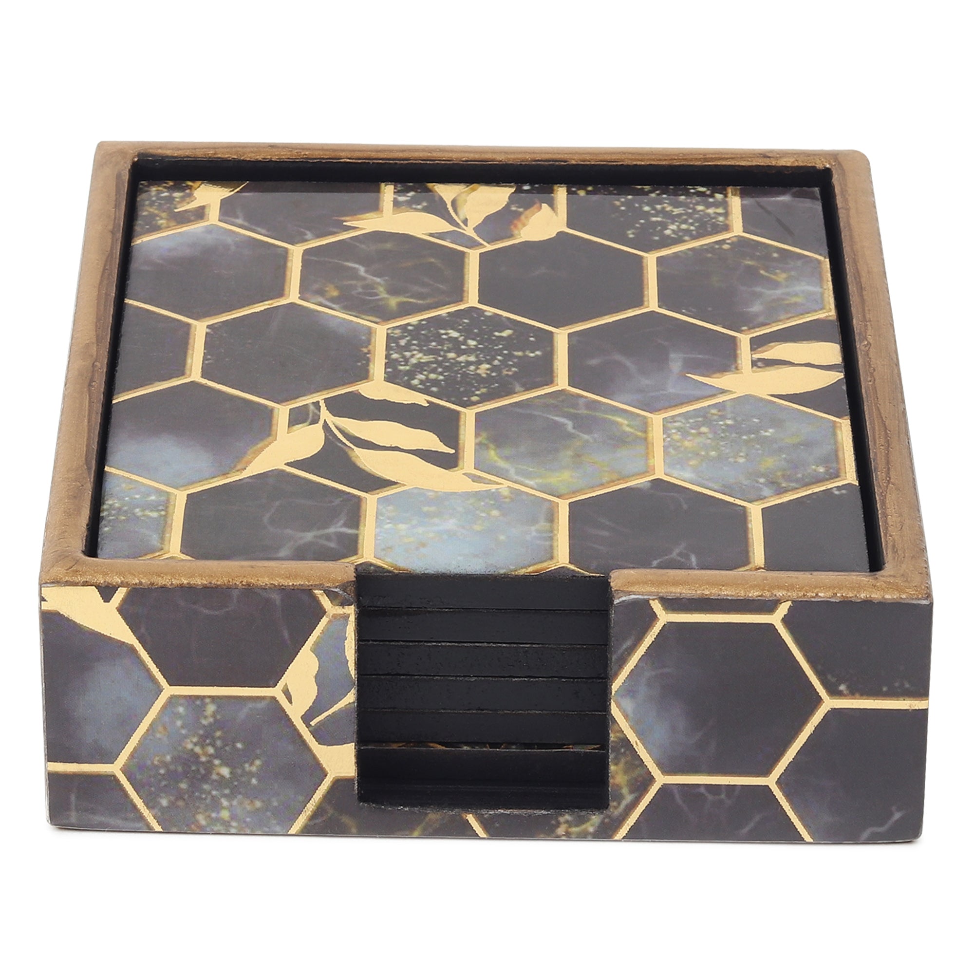 Gilded Hive  Coaster Set of 4