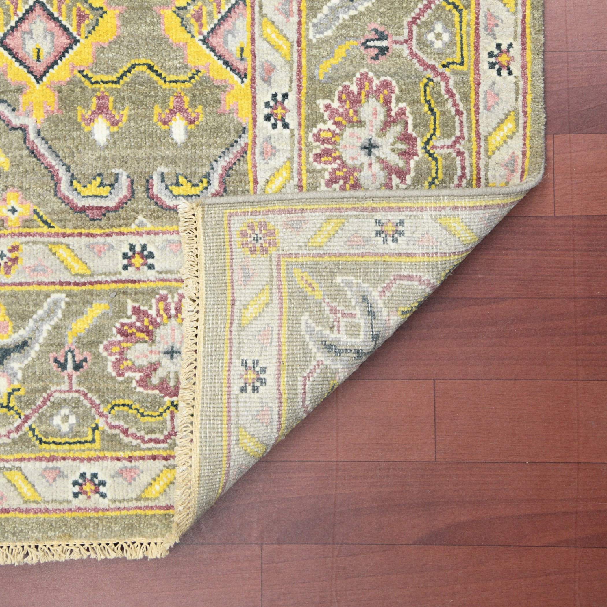 Bristol Traditional Pattern Hand Knotted  Rectangle Anti-Skid Designer Carpet, Area Rug For Bed Room, Living Room - 9'X12'