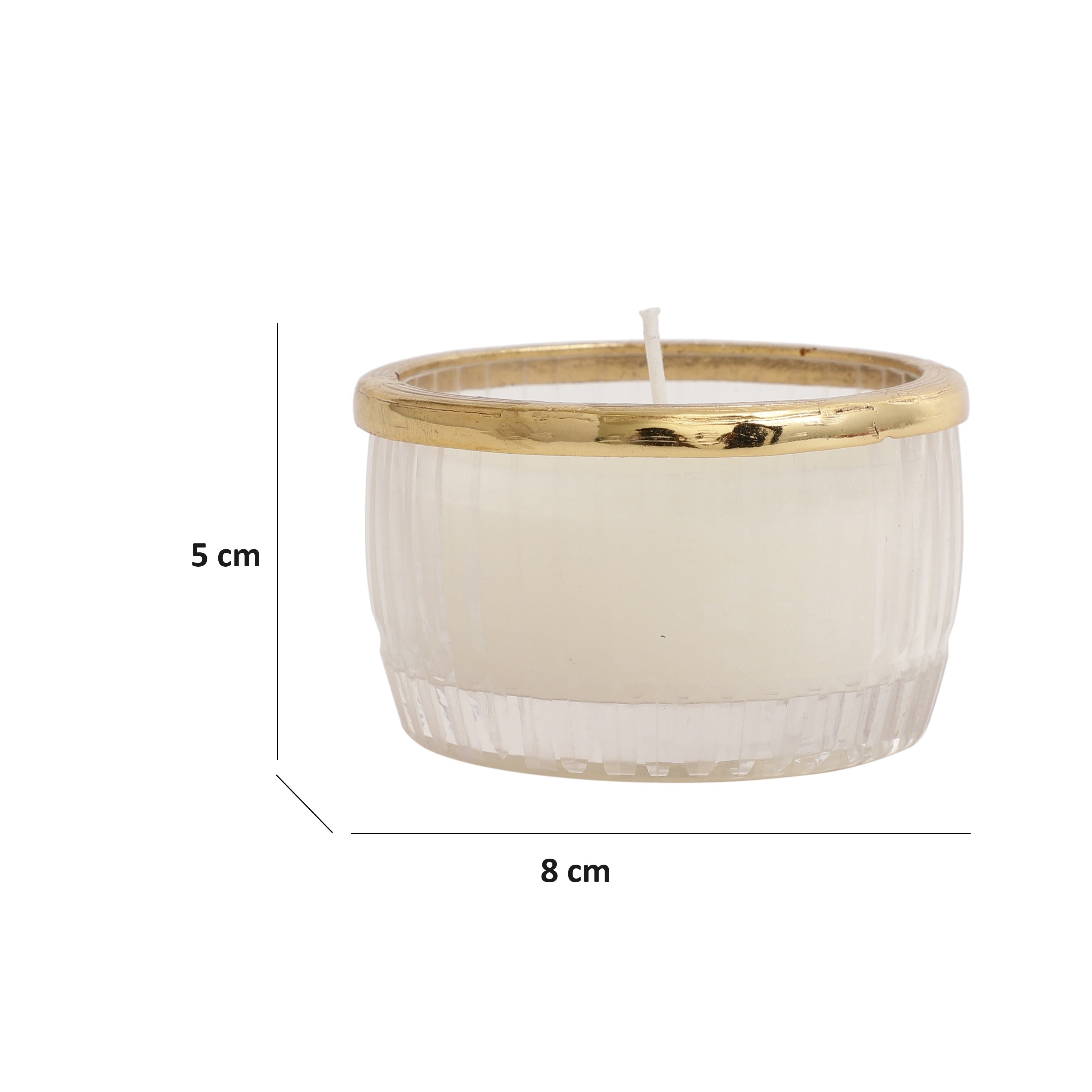 snowy whisper white scented candle glass jar with Golden Ring