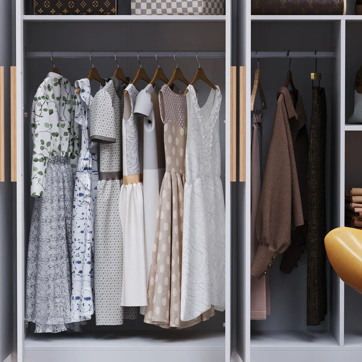 Elegant 8-Door Wardrobe With Modern Design, Ample Storage Space, And Anti-Tip Safety Features For Stylish Organization