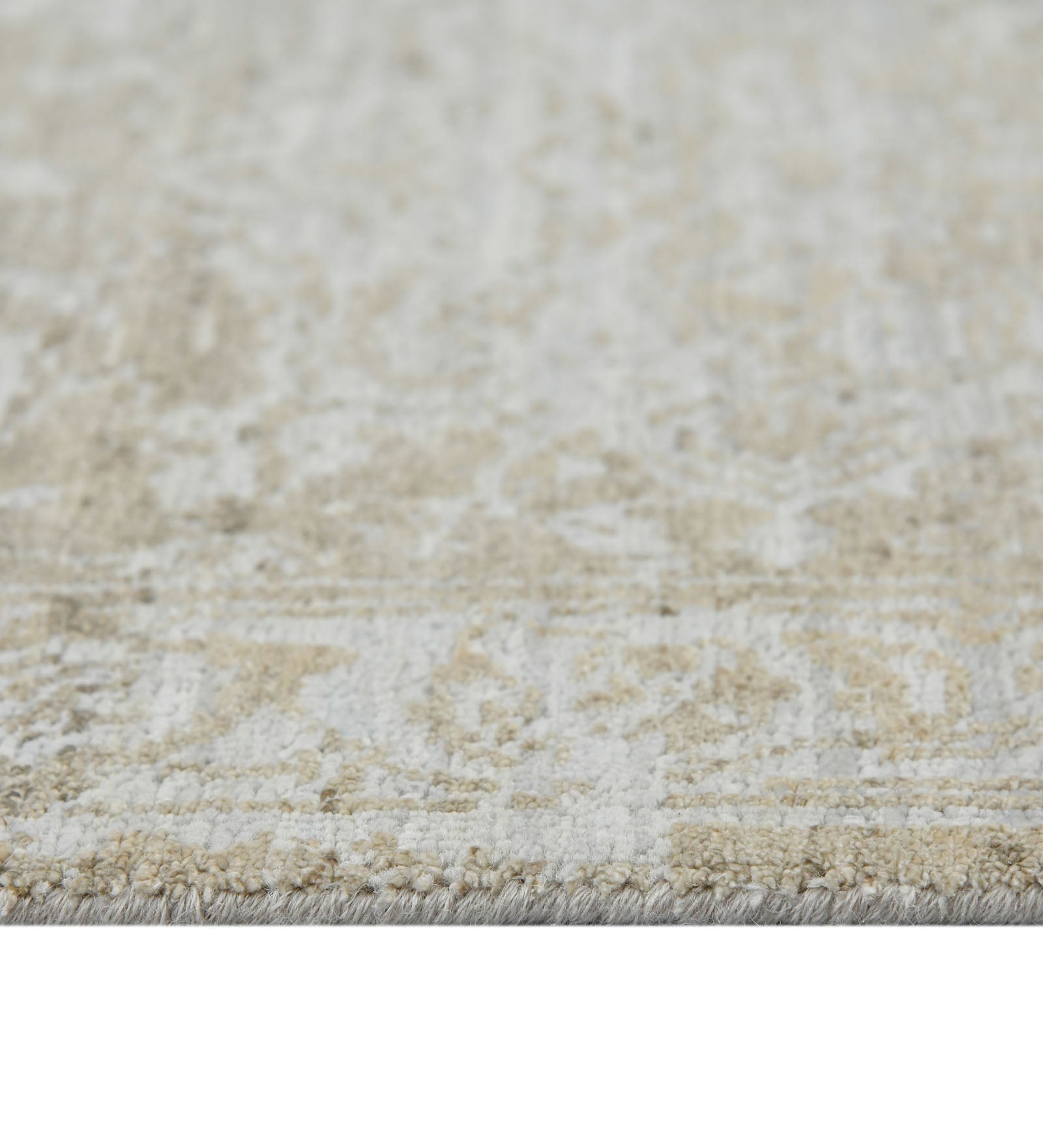 Dazzle Transitional Pattern Hand Knotted  Rectangle Anti-Skid Designer Carpet, Prayer Rug For Office Cabins, Small Living Spaces - 2'X3'