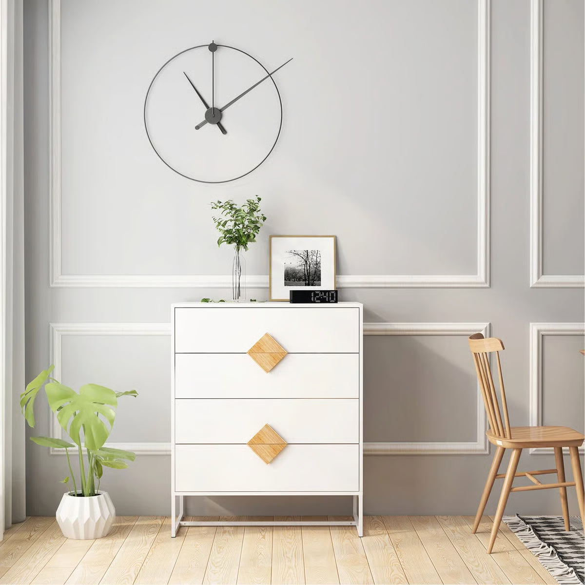 4 Drawer Bedroom Dresser-OUCH CART |Dressing table