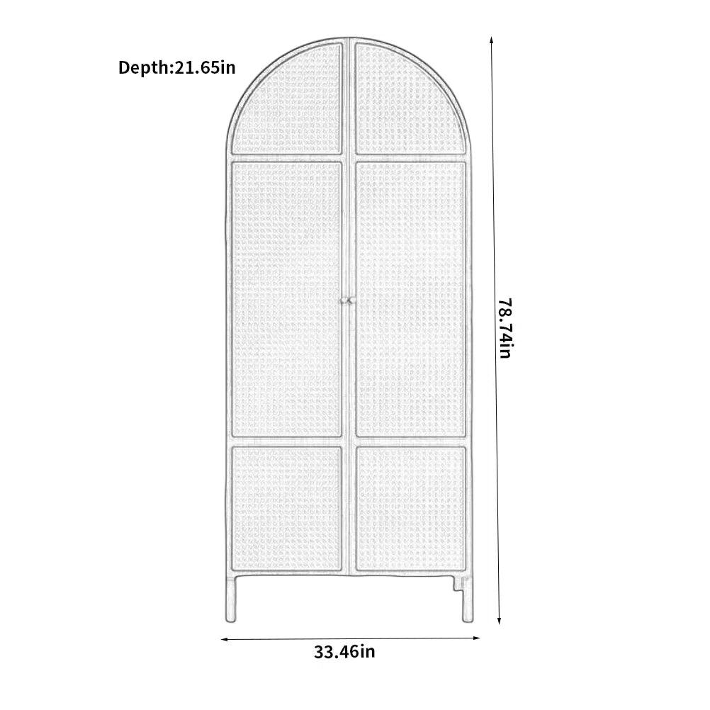 Retro Simple Solid Wood Wardrobe