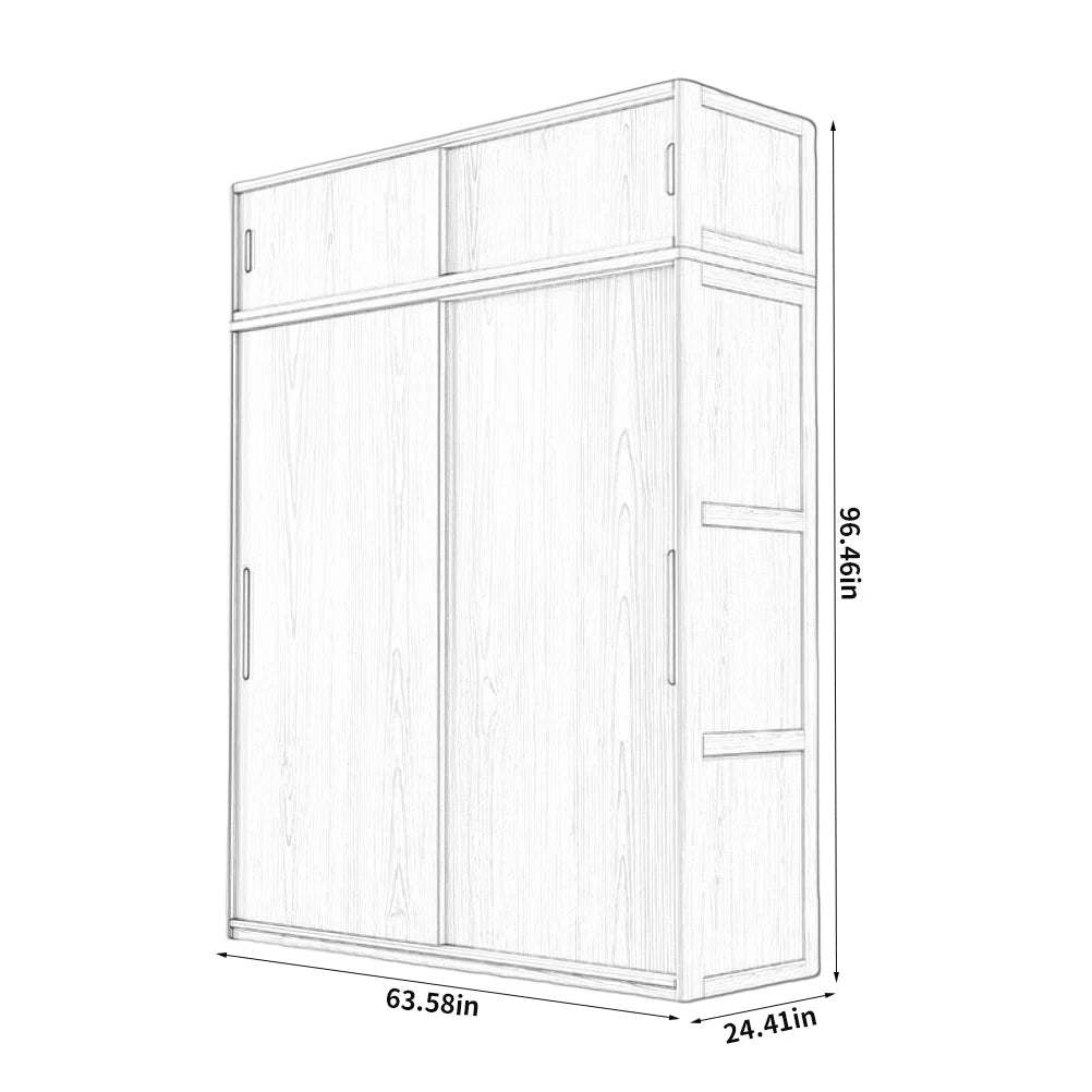 Creative Solid Wood Wardrobe