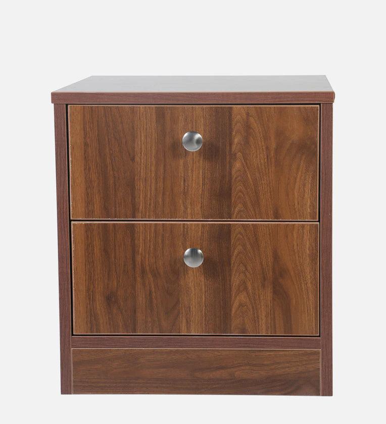 Bedside Table In Columbian Walnut Finish With Drawer - Ouch Cart 