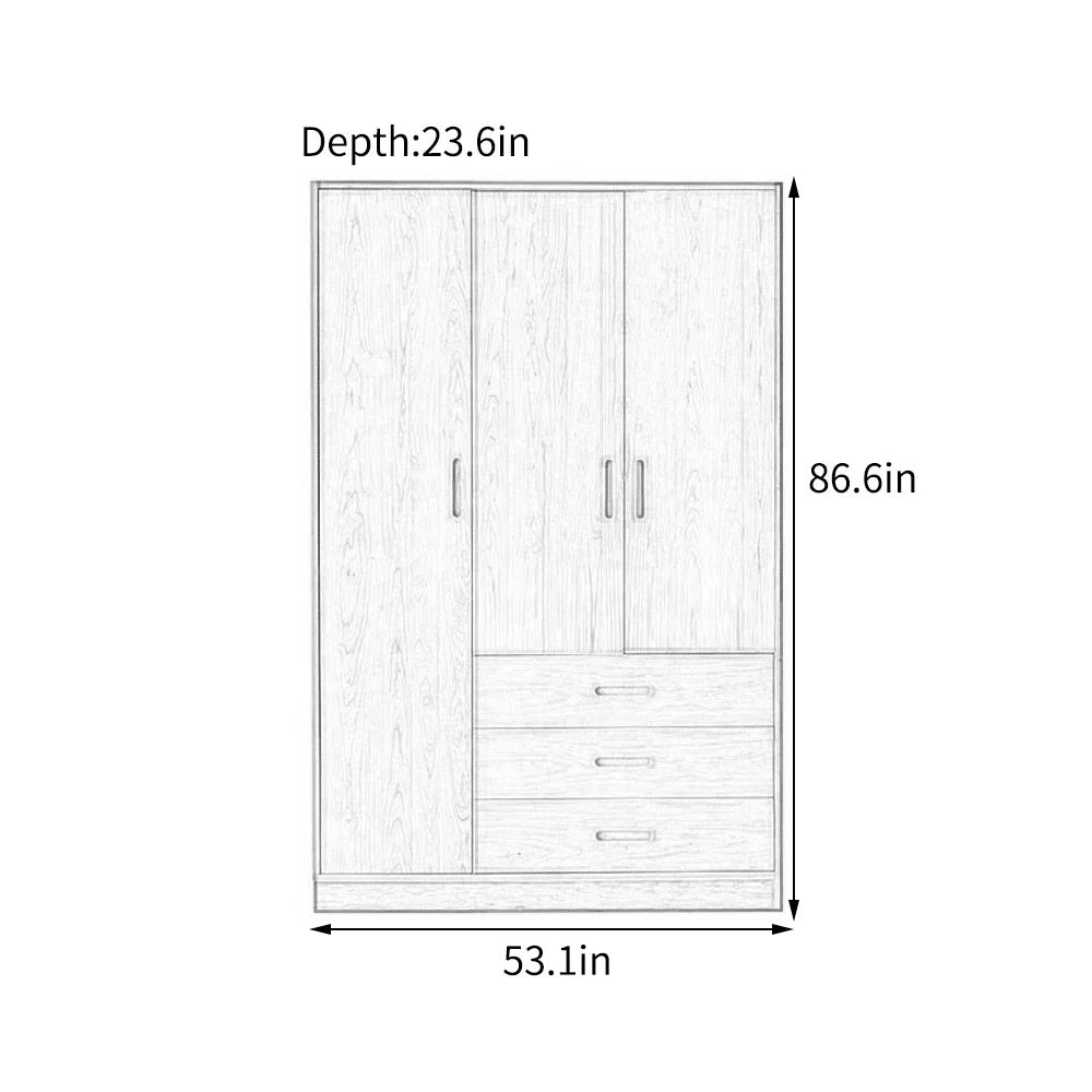 Chinese style retro exquisite bedroom wardrobe