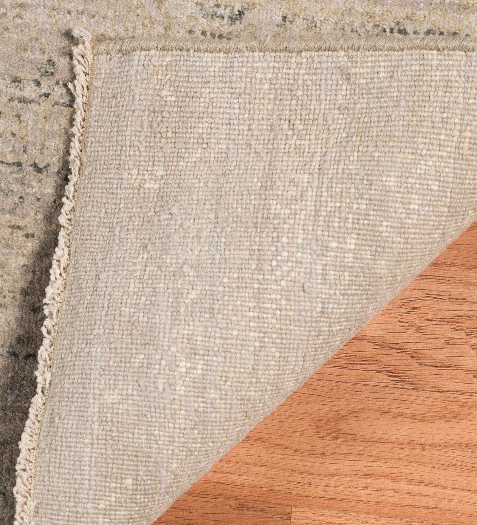 Pearl Transitional Pattern Hand Knotted  Rectangle Anti-Skid Designer Carpet, Prayer Rug For Office Cabins, Small Living Spaces - 2'X3'