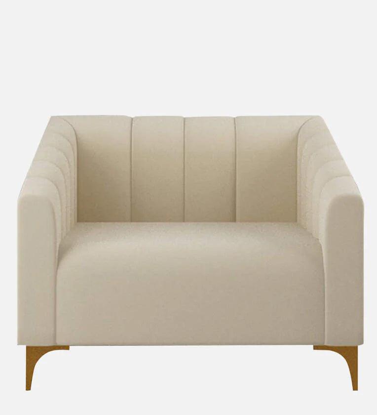 Velvet 1 Seater sofa in Ivory colour - Ouch Cart 