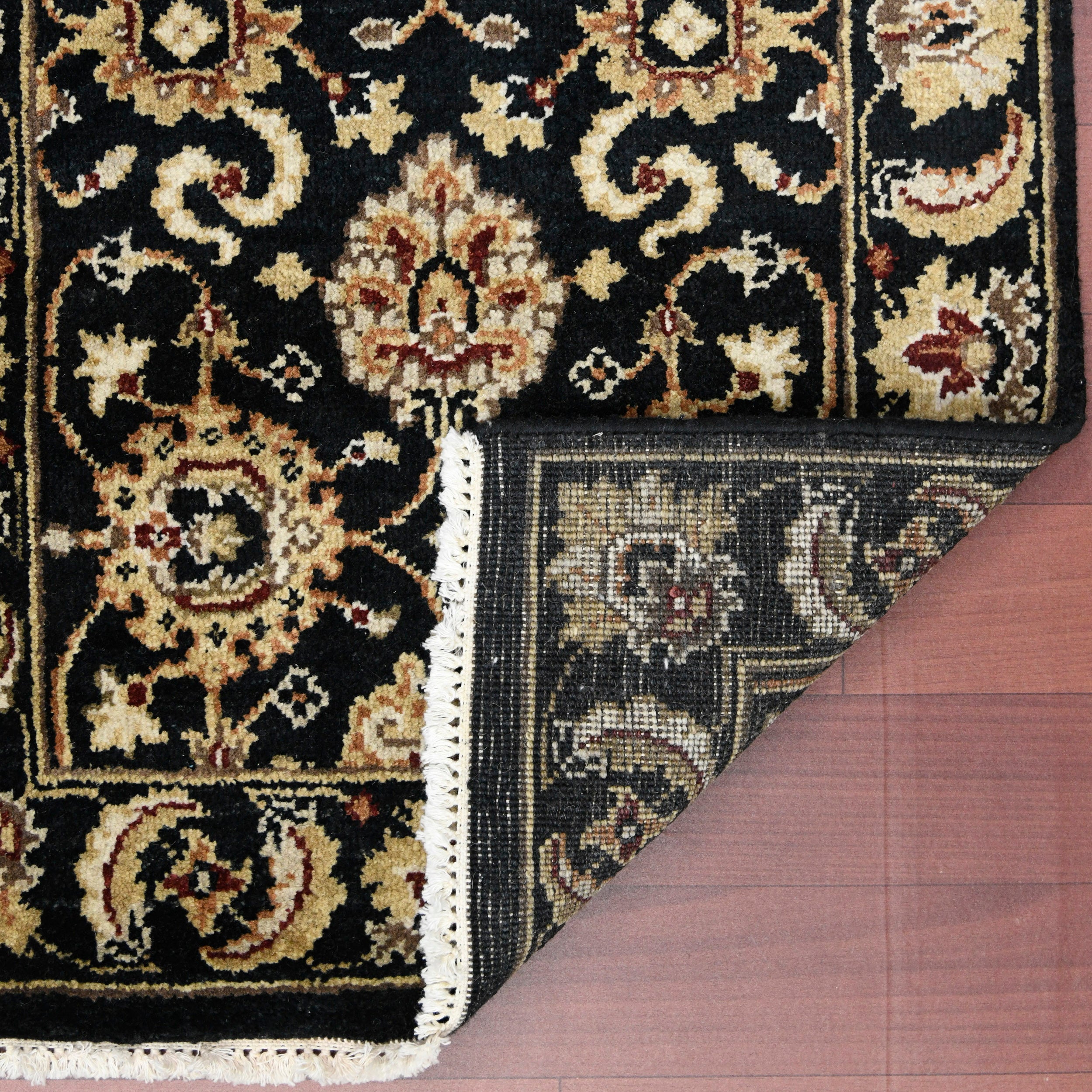 Luxor Classic Pattern Hand Knotted  Rectangle Anti-Skid Designer Carpet, Prayer Rug For Office Cabins, Small Living Spaces - 2'X3'