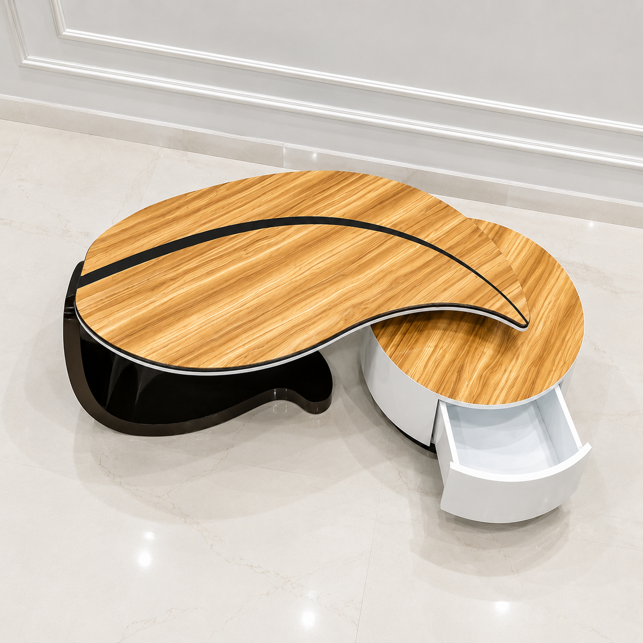 Ouch Cart Modern Designer Coffee Table with Storage Drawer