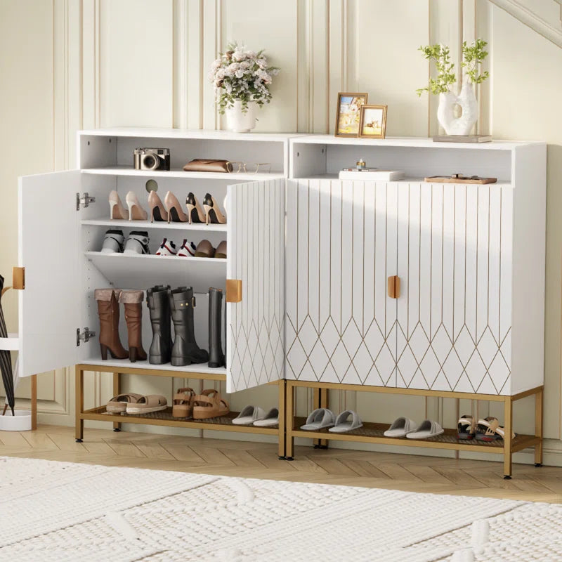 "Essential Shoe Storage Cabinet: Tidy, Functional, and Stylish"