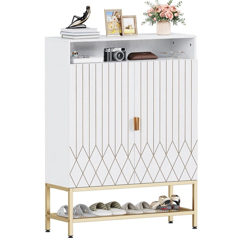 "Essential Shoe Storage Cabinet: Tidy, Functional, and Stylish"