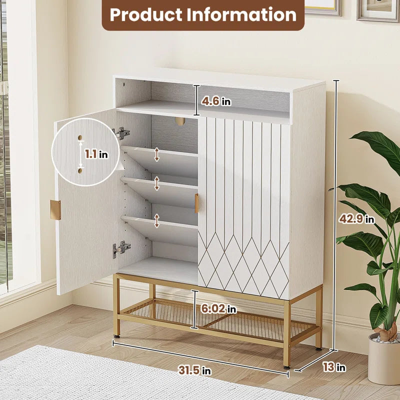 "Essential Shoe Storage Cabinet: Tidy, Functional, and Stylish"