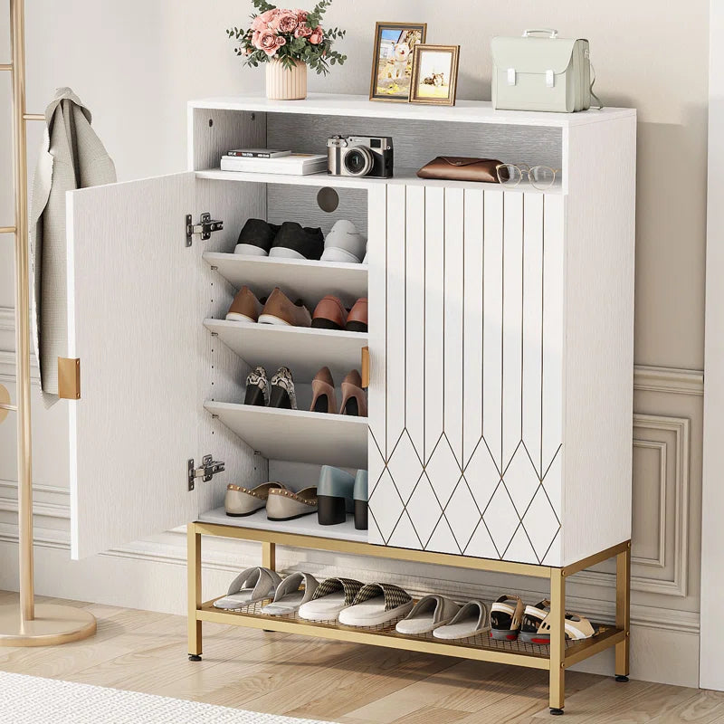 "Essential Shoe Storage Cabinet: Tidy, Functional, and Stylish"