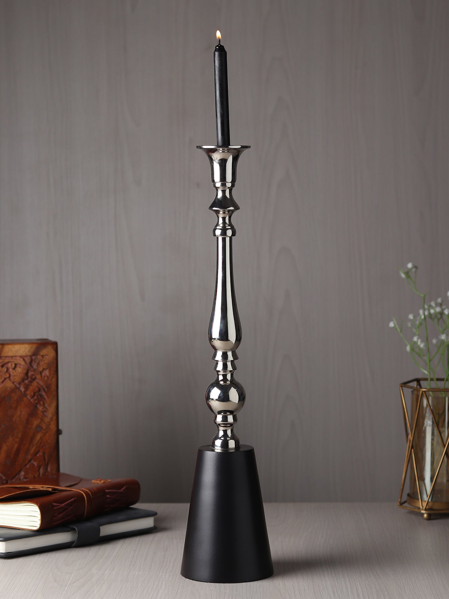 Valora Silver Candle Holder Large - OUCH CART