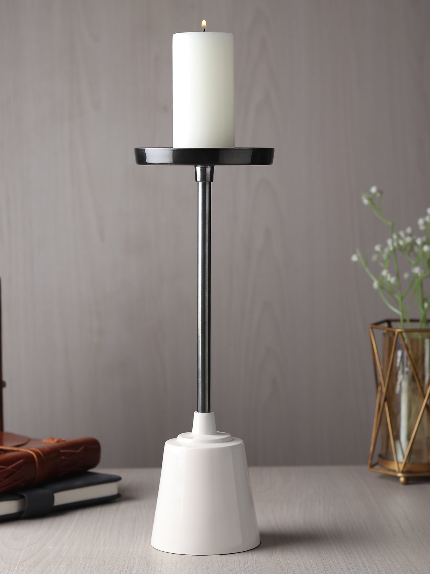 Altura Medio  Black Nickel  Candle holder Medium - OUCH CART