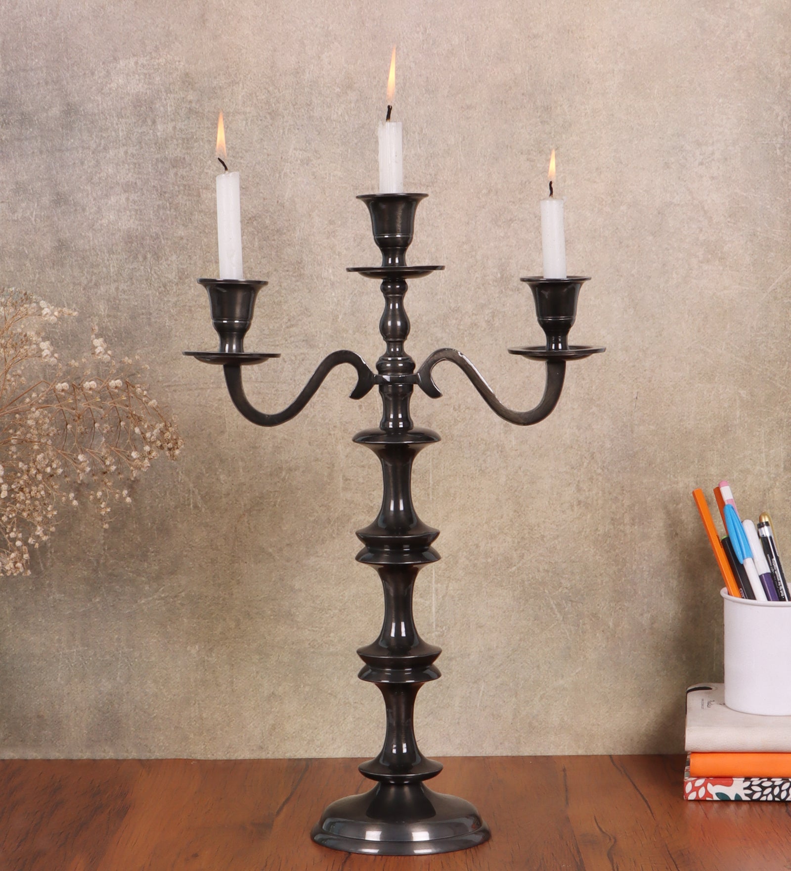 Imperium Crested 3-Arm Candleholder - OUCH CART 