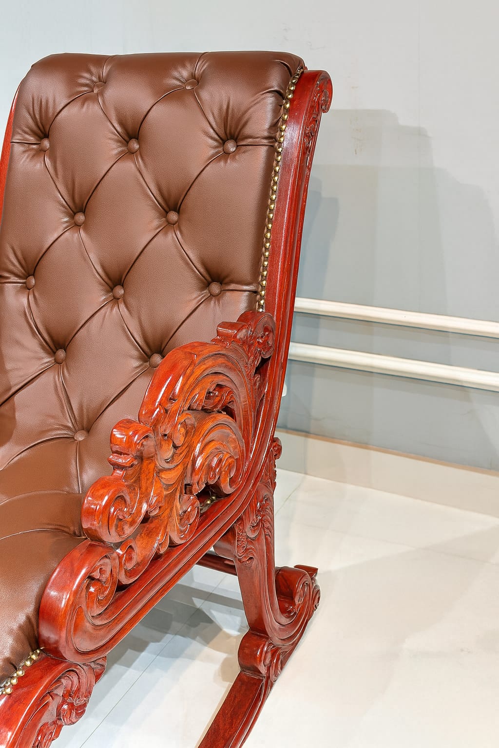 Aamazing Hand Carved Rocking Chair (Teak Wood)