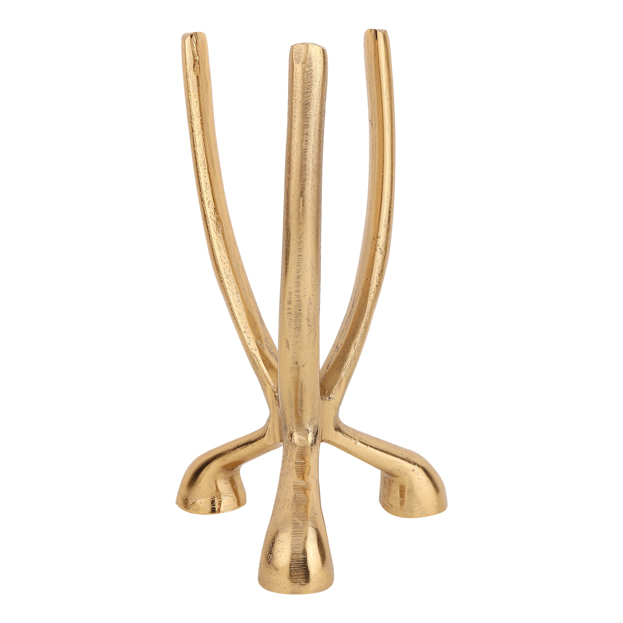 Trifecta Candle Holder in Gold