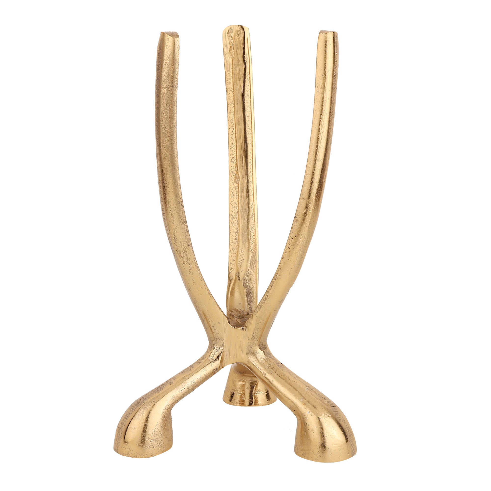 Trifecta Candle Holder in Gold