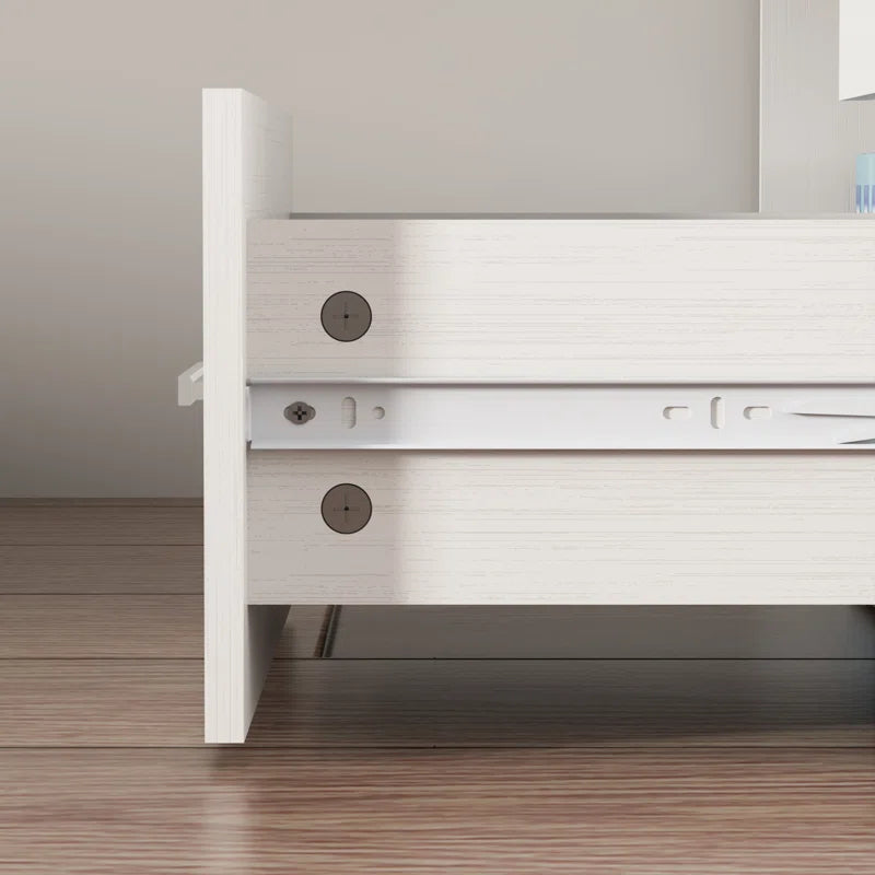 L-Shaped Desk with Computer Monitor Riser Stand