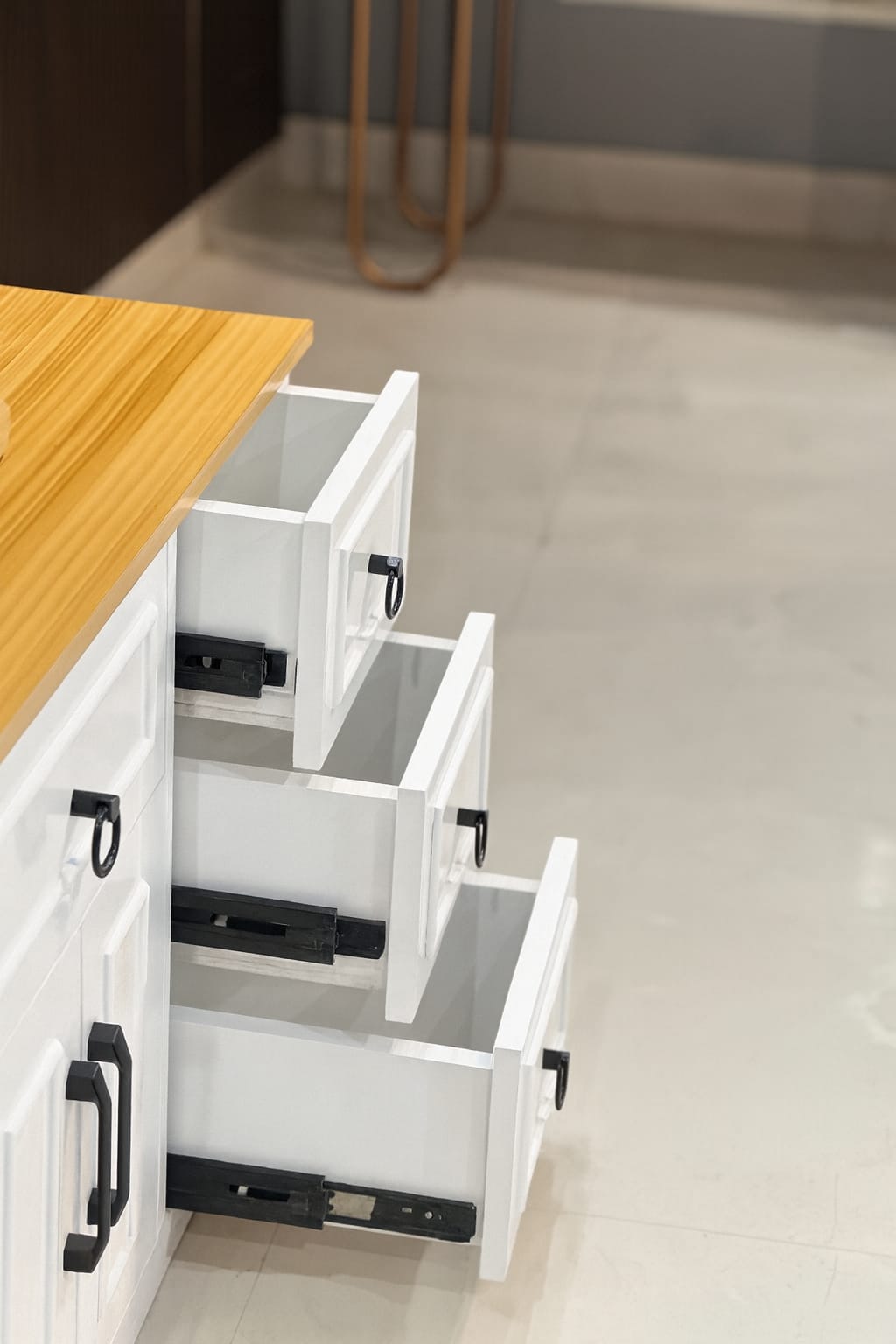 Modern White Wooden Dressing Table with LED Mirror & Storage Cabinet | Makeup Vanity Unit
