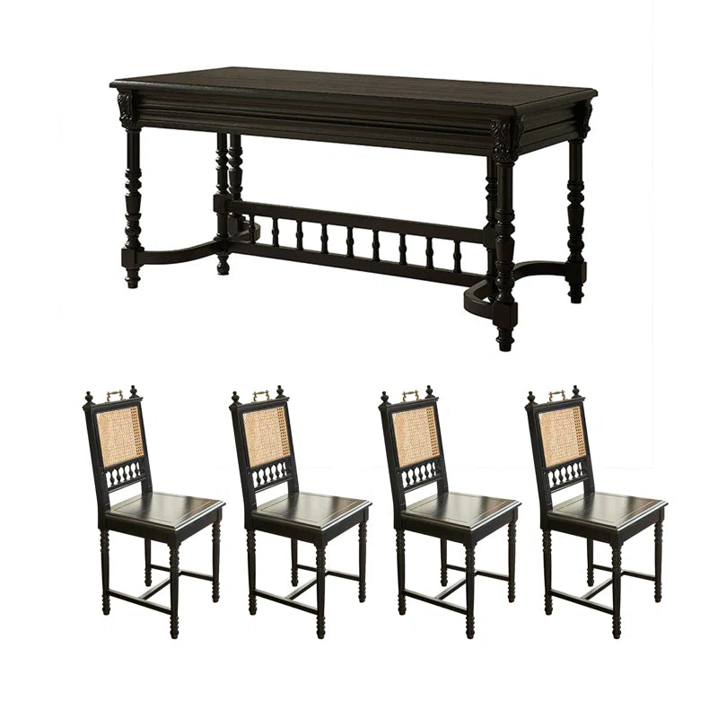 5 - Piece Solid Wood Trestle Dining Set