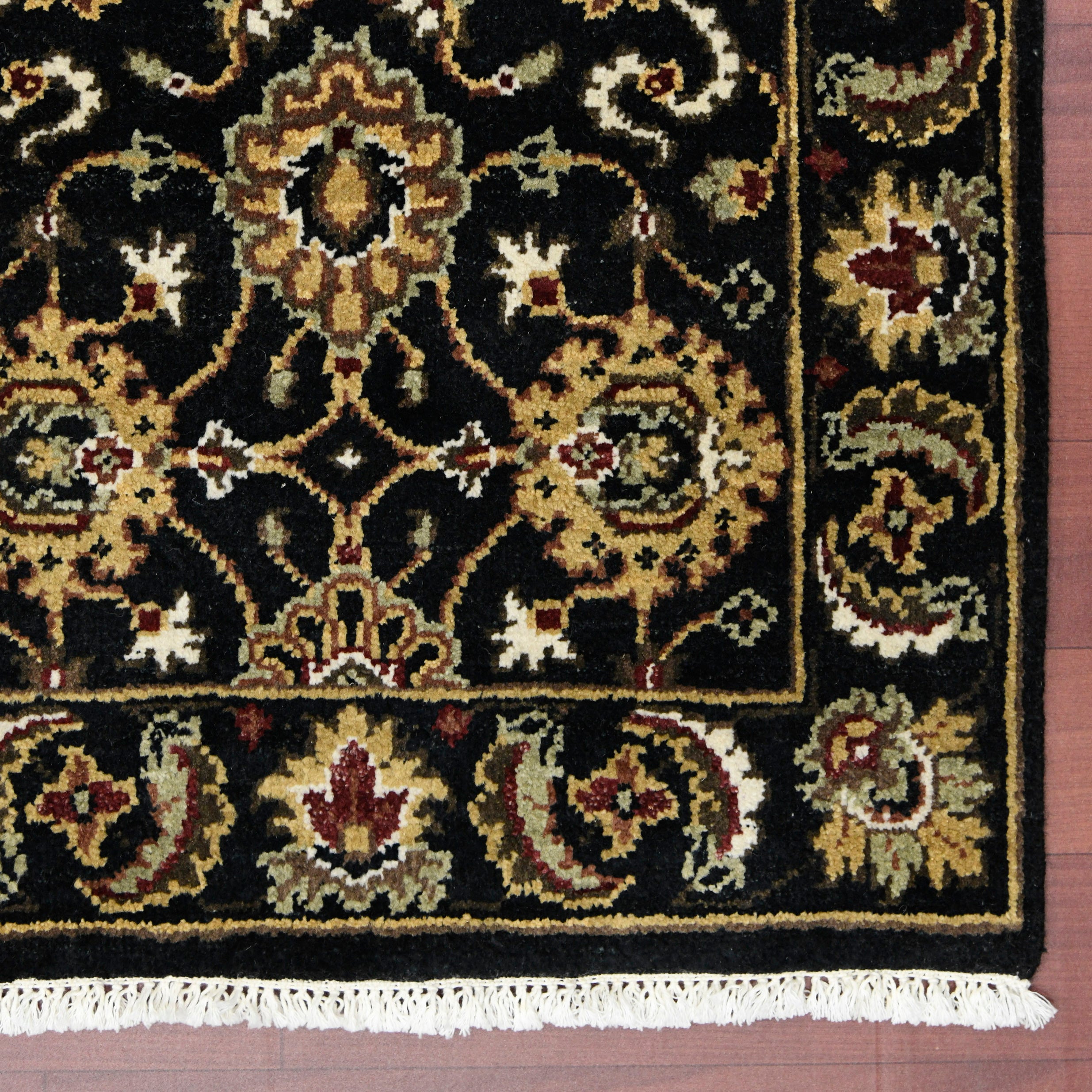 Luxor Classic Pattern Hand Knotted  Rectangle Anti-Skid Designer Carpet, Prayer Rug For Office Cabins, Small Living Spaces - 2'X3'